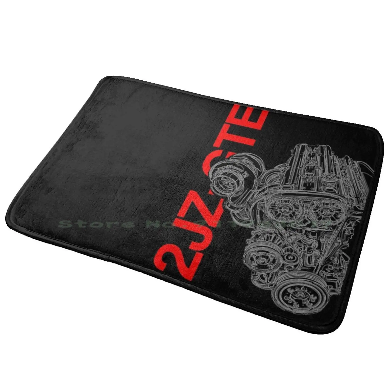 2jz-Gte Engine Entrance Door Mat Bath Mat Rug Lovecore Miku Anime Girl Anime Aesthetic Valentines Pink Manga Anti-Slip Bedroom