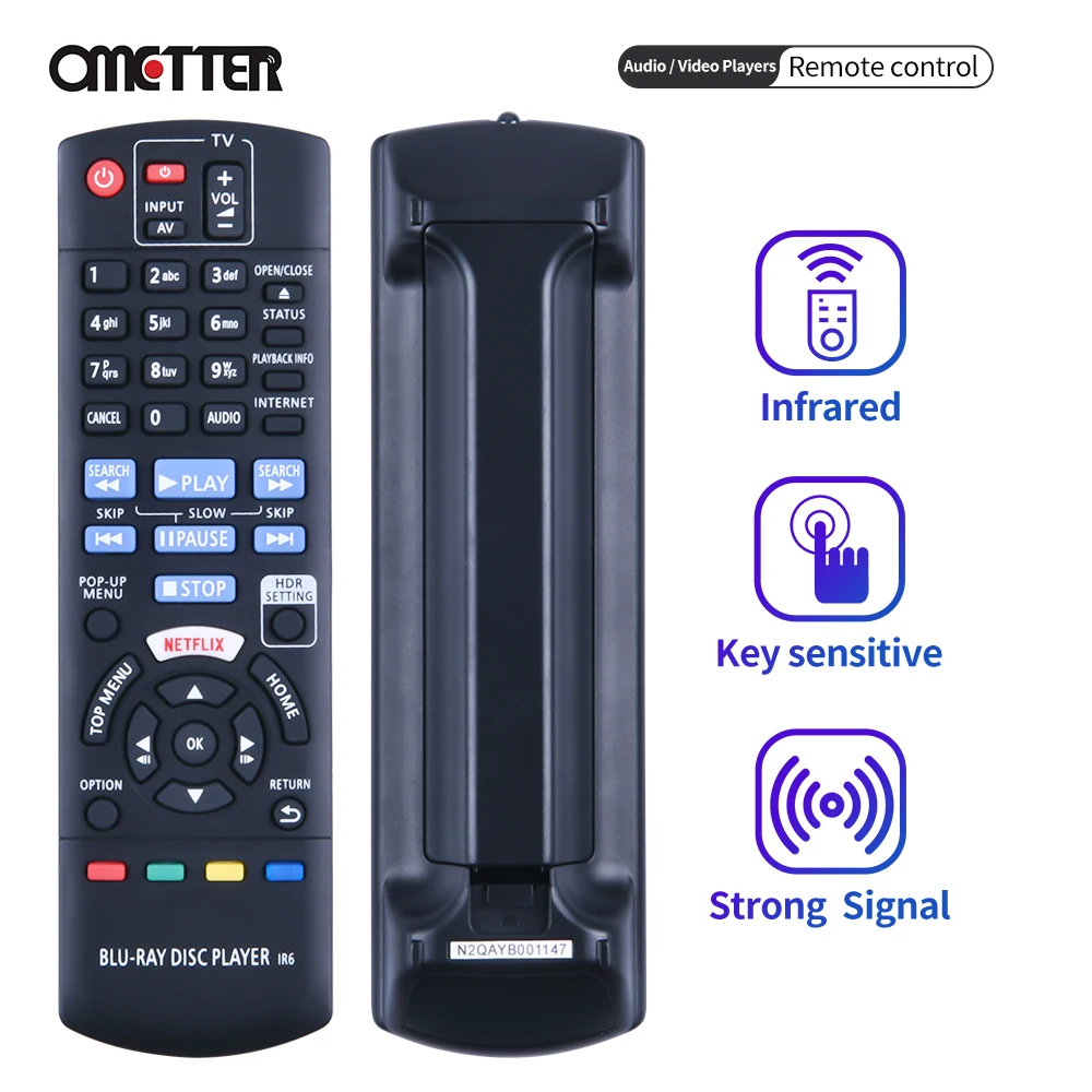 Adatto per Panasonic Eluga Ray blu-Ray DVD Remote Control muslimex DP-UB820 DP-UB824 DP-UB820K DP-UB820-K