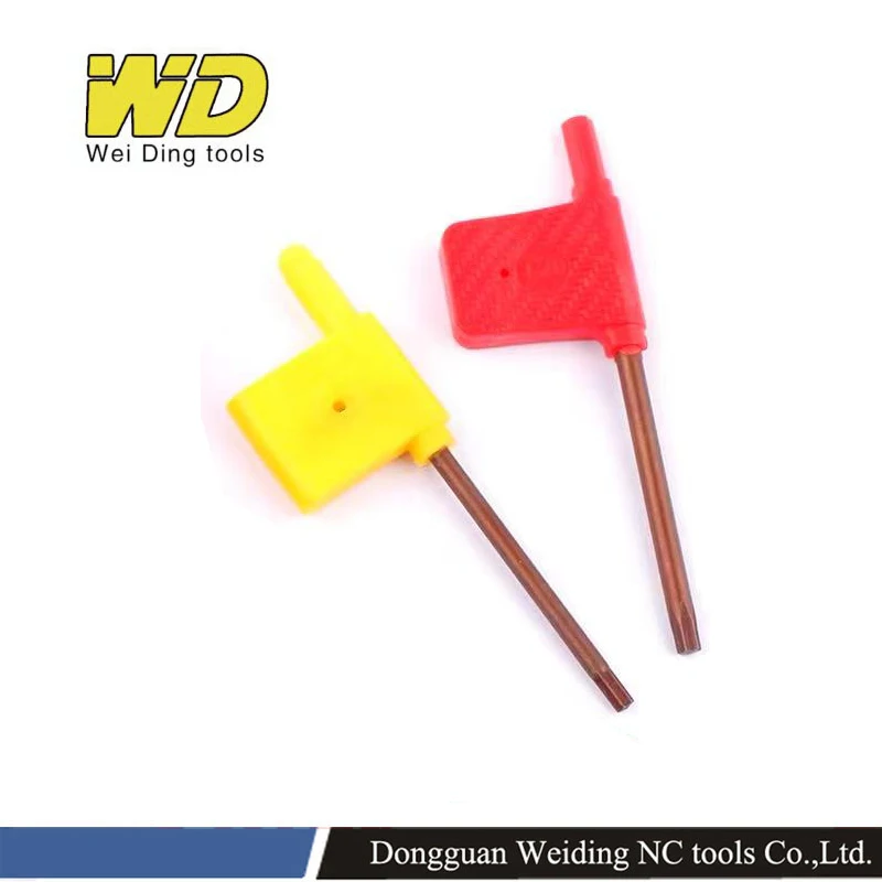 10PCS  Red or Yellow Flag Torx T6 T7 T8 T9 T10 T15 T20 Screw wrench Machine Tool Plum wrench Pole Wrench