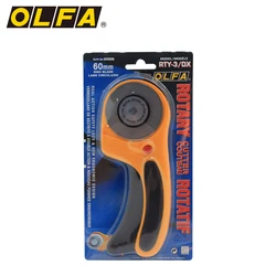 Japan OLFA RTY-3/DX safety cutting cloth wheel knife hob leather cutting cloth rubber band utility knife diameter 60mm