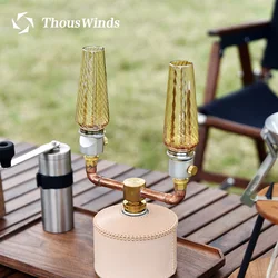Thous Winds Camping Gas Adapter Converter, Outdoor Equipment, Retro Copper Flat Gas Tank Connection Pipe, Camping Supplies
