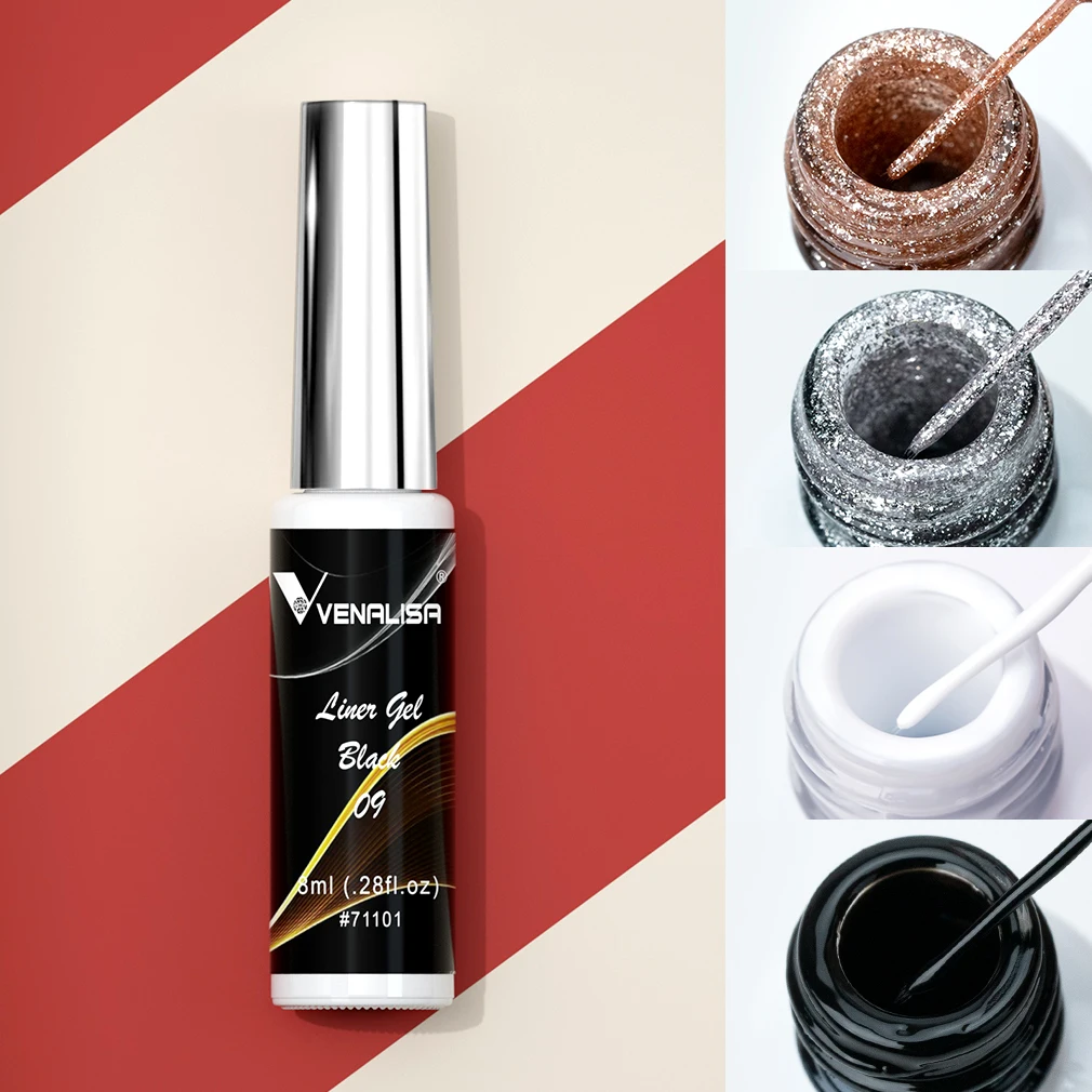 8 ml Venalisa Liner Gel Zeichnung Linie Farbe Gel Wunderschöne Farbe Französisch Gel 21 Farben Nail art Design Malerei Gel Nagellack – Detail 13