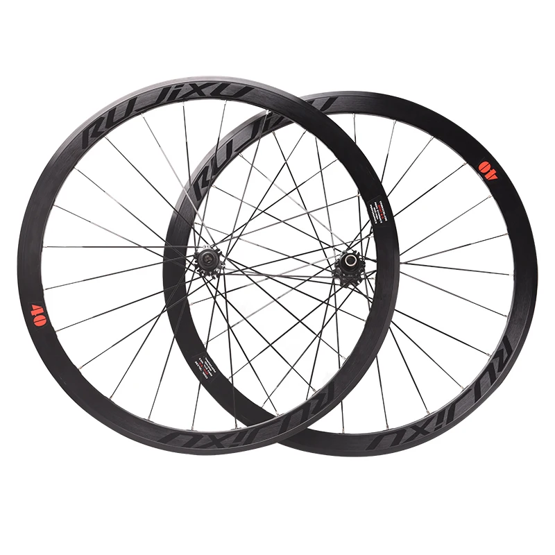 700c RUIJXU Front Rear Ultra Light Bicycle Disc Brake Set  Height 40mm road disc brake wheelset