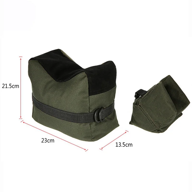 Portátil Sniper Shooting Gun Rest Bag Set, Rifle dianteiro e traseiro Banco de alvo Suporte não preenchido Saco de areia de apoio Acessórios de caça