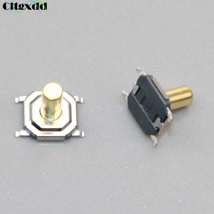 Cltgxdd 10PCS/Lot Micro Push Button Switch 4*4*5 4 Pin SMD Tactile Tact Switch Brass Button Waterproof Copper Head 4x4x5mm