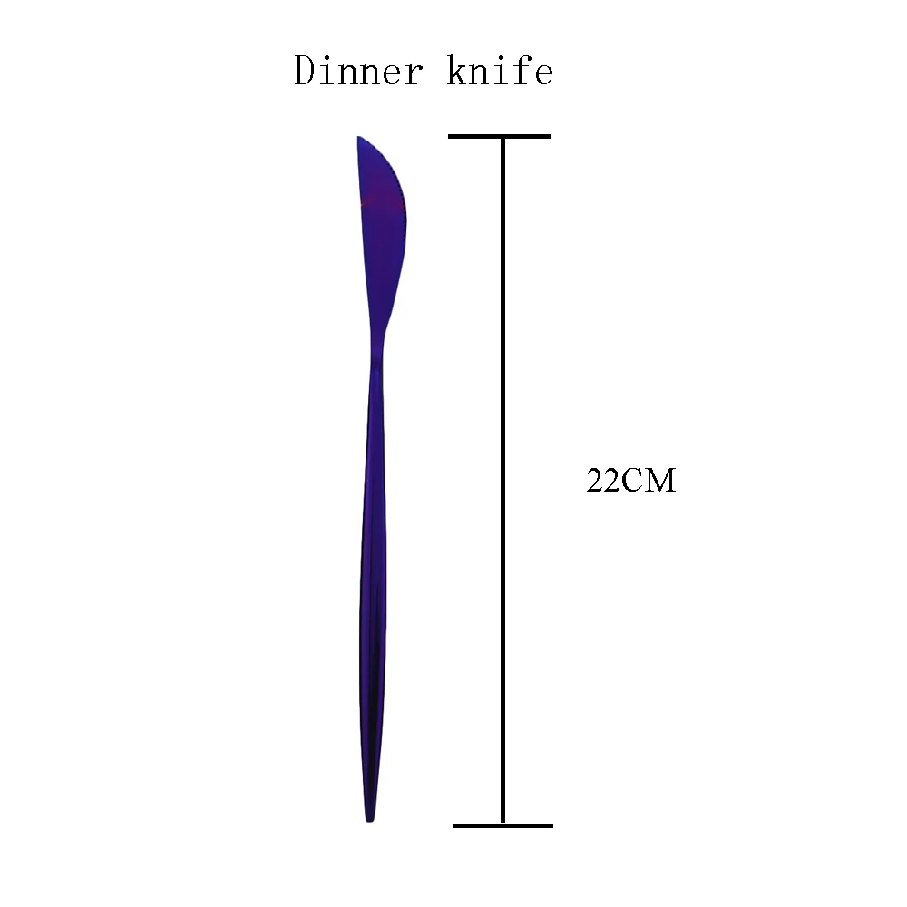 Shiny Purple Dinnerware Set Western Tableware Set 18/10 Stainless Steel Fork Knife Spoon Cutlery Set Home Party Silverware Set