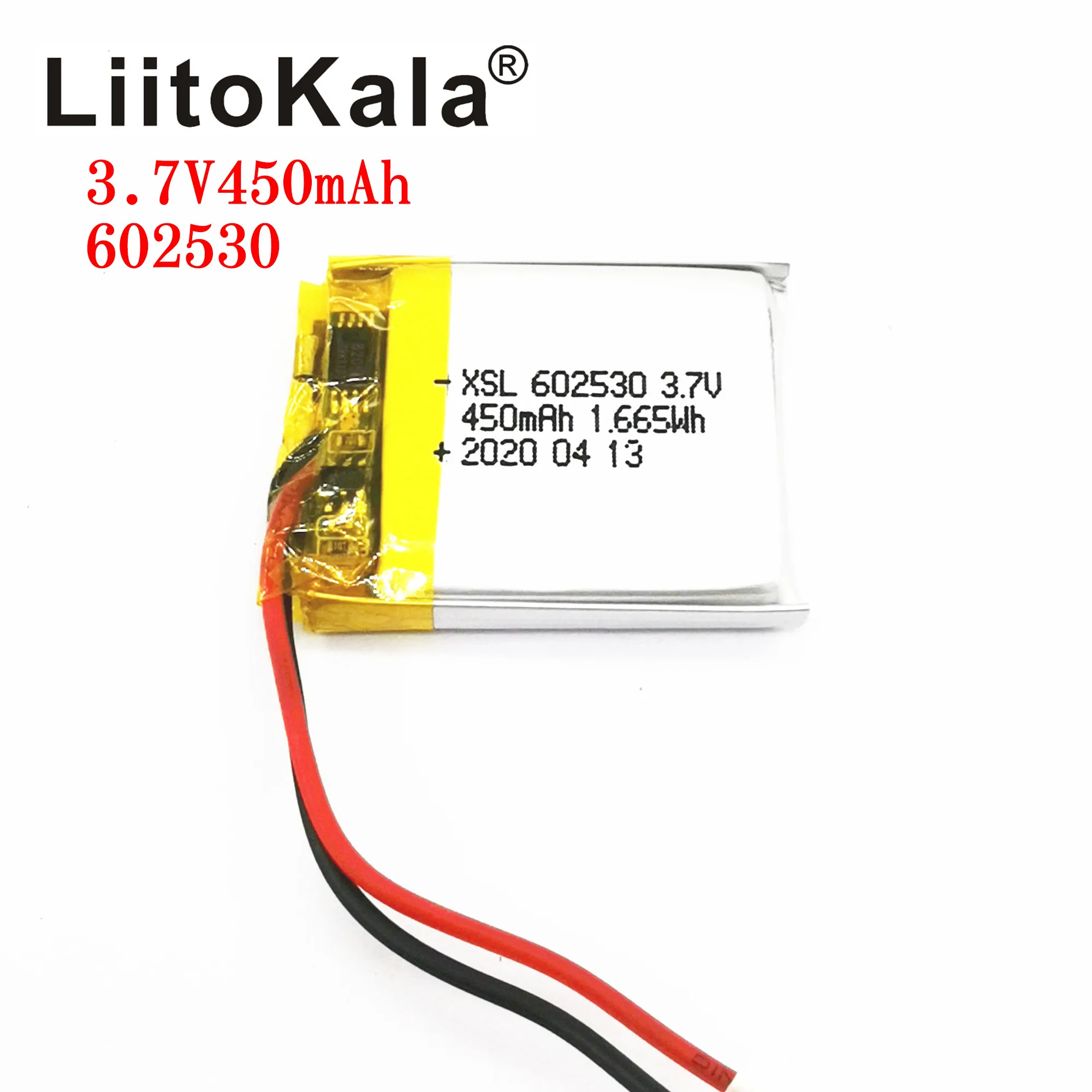 XSL 3.7V 602530 450mAh akumulator litowo-polimerowy 3.7v bateria litowa do MP4 MP5 GPS PSP inteligentny zegarek rejestrator jazdy