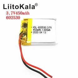 XSL 3.7V 602530 450mAh akumulator litowo-polimerowy 3.7v bateria litowa do MP4 MP5 GPS PSP inteligentny zegarek rejestrator jazdy