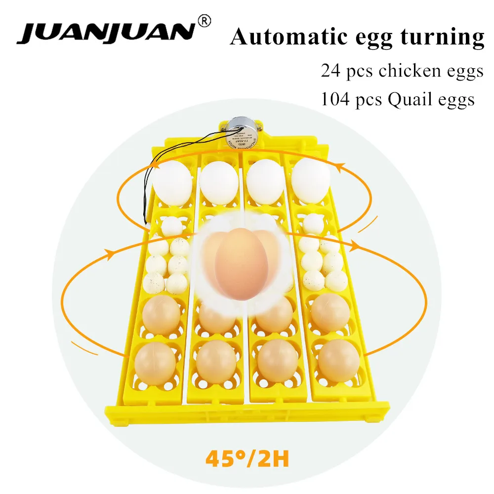 24 Eggs Incubator Turn Tray Poultry Incubation Equipment Chickens Ducks And Other Poultry Incubator Automatically Turn Egg 50%