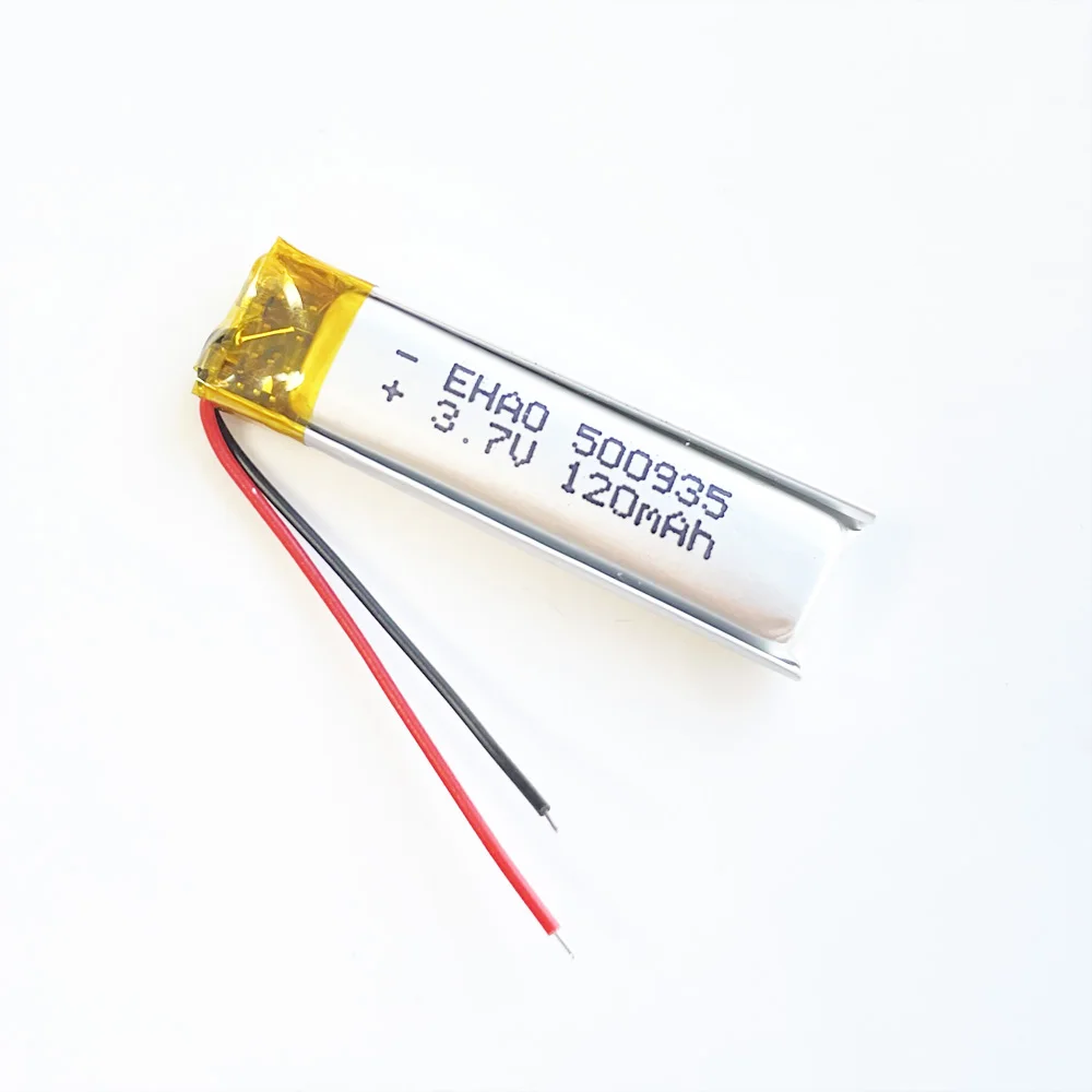 3.7V 120mAh 500935 Polymer Lithium Lipo Rechargeable Battery For Smart Phone DVD Bluetooth Led Lamp Camera Massager