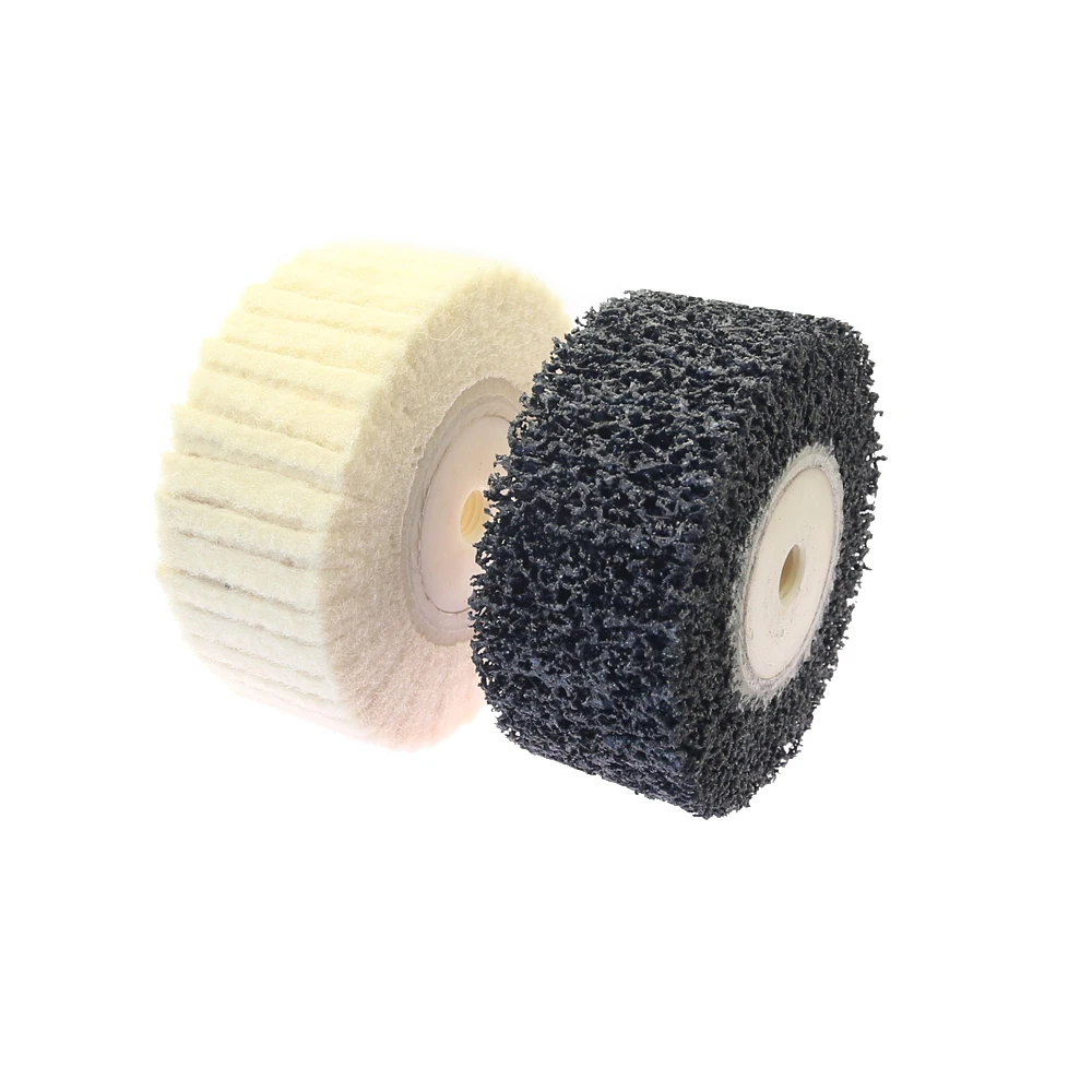 120*50mm*M14 Angle Grinder Drill Nylon Polishing Mop Brush Drawing  Deburring Drum Wheel for Stainless Steel