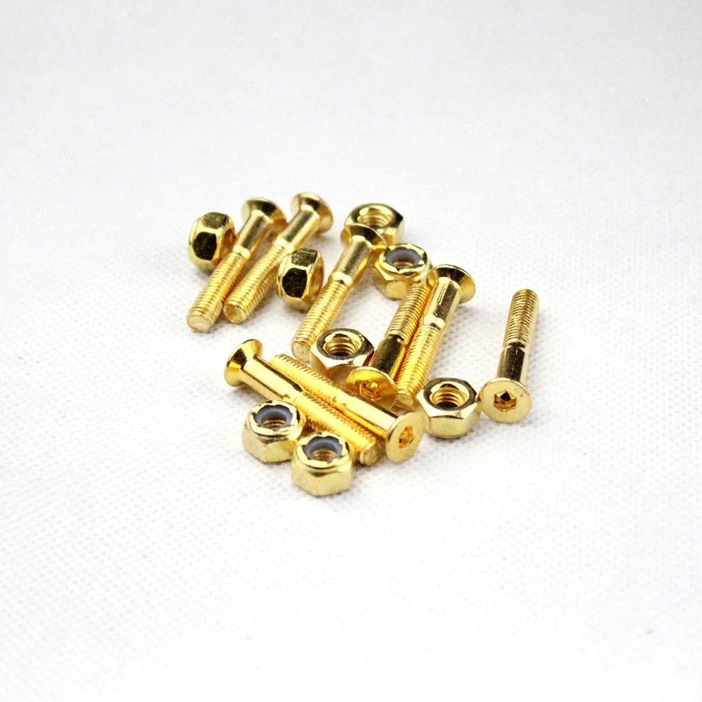 2019 New Skateboard 3mm Rubber Gasket 29mm Golden Riserpad Bolts Skateboard Parts Double Rocker Parts