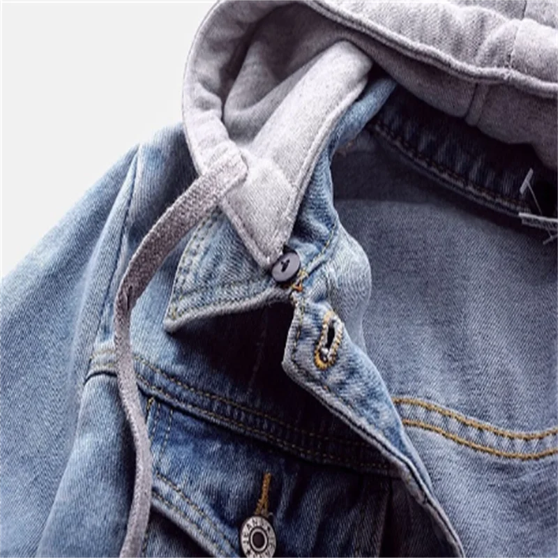 New Long Sleeve Slim Hooded Jacket Wild Student Top Denim Short Jacket Women Short Women Jeans Jacket Bomber Jacket