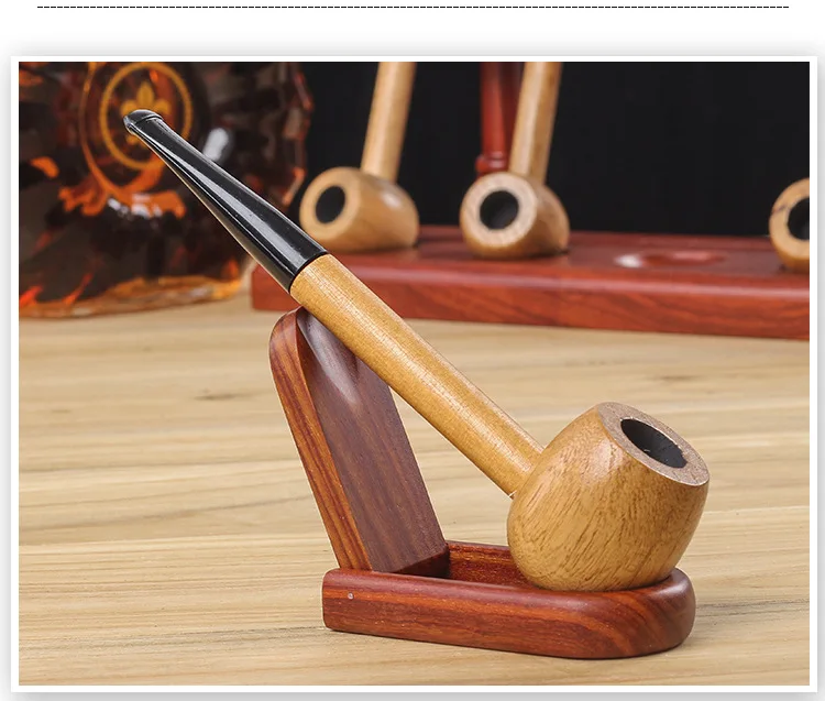 Wood Smoking Pipe Handmade Wood Tobacco Pipe Cigarette Smoking Pipe  Gift For Men