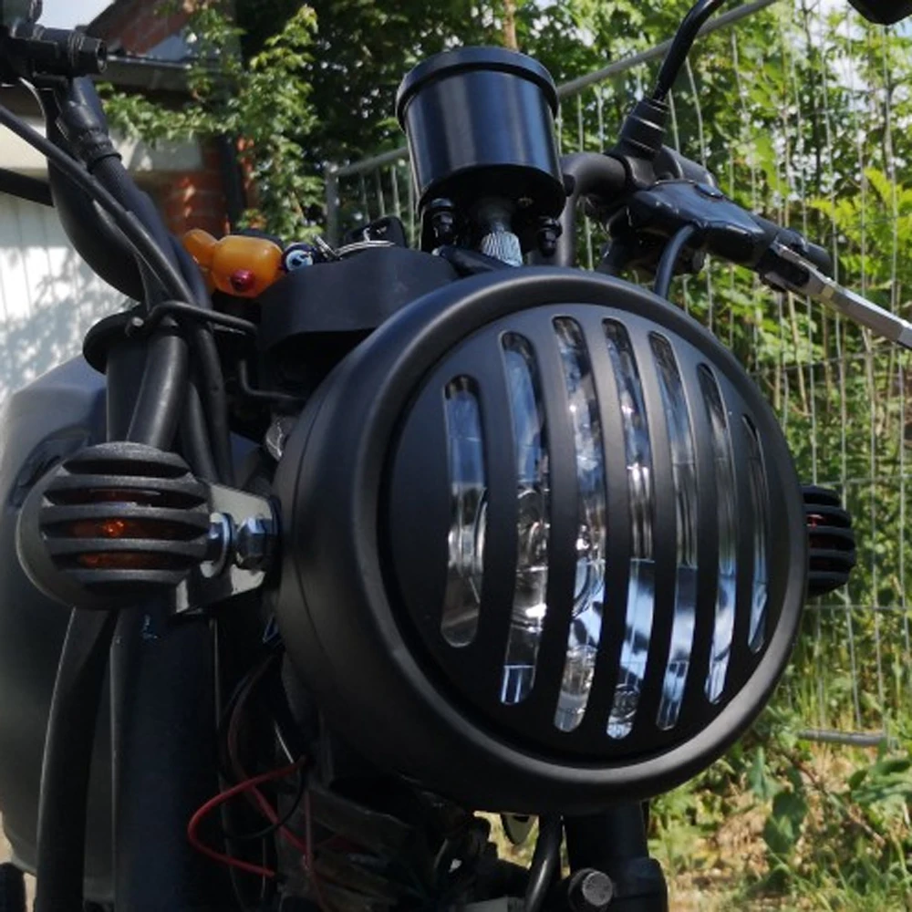 

5.75'' Motorcycle Headlight Moto Light with Brackets for Honda CG125 GN125 CB CL Sportster Chopper Vintage Motorbike Headlamp