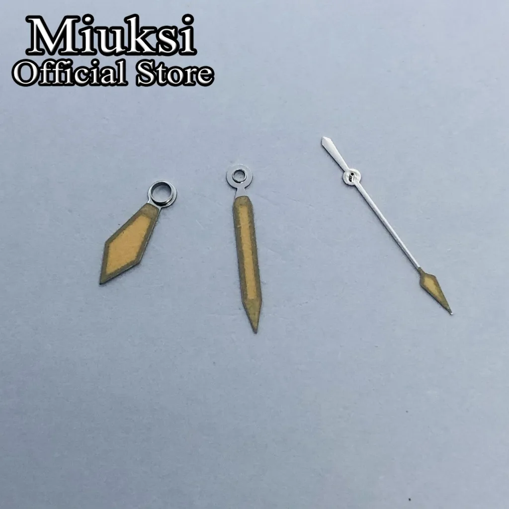 Miuksi silver yellow watch hands luminous fit NH35 NH36 ETA 2824 2836 Miyota8215 8205 821A Mingzhu DG2813 3804 PT5000 movement