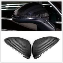 Mirror Cover For Porsche Cayenne 2015-2017 Carbon Fiber Car Exterior Door Rearview Side Rear View Caps Reverse Case Shell Add On