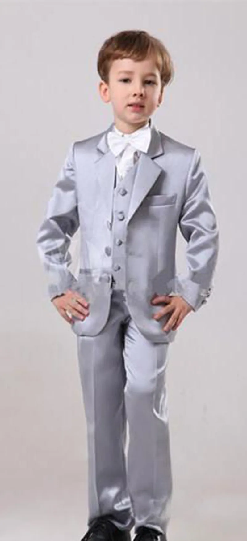 Costumes de mariage 3 pièces pour garçons, ensemble de vêtements à manches longues à trois boutons, sur mesure, beaux olympiques pour enfants, veste, pantalon, émail