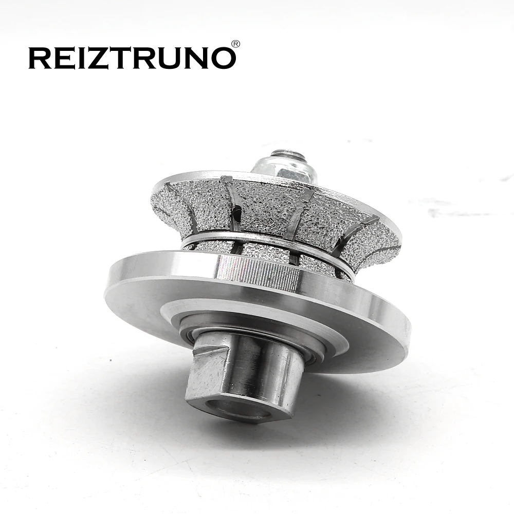 Reiztruno V20 vuoto brasato Completa Bullnose diamante a mano profilers/mano punte del router Per Il routing di granito e marmo, d65mm, 1pc
