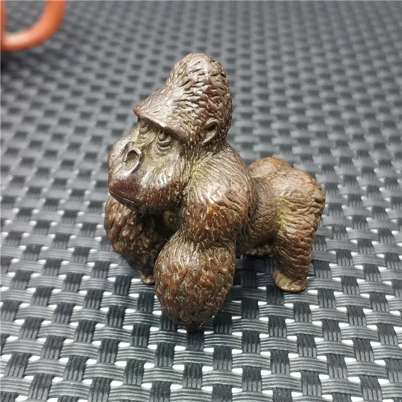 Copper Gorilla Bodybuilding Monkey Small Decoration Tea Ceremony Copper Art Seiko Copper Micro Sculpture Copperware