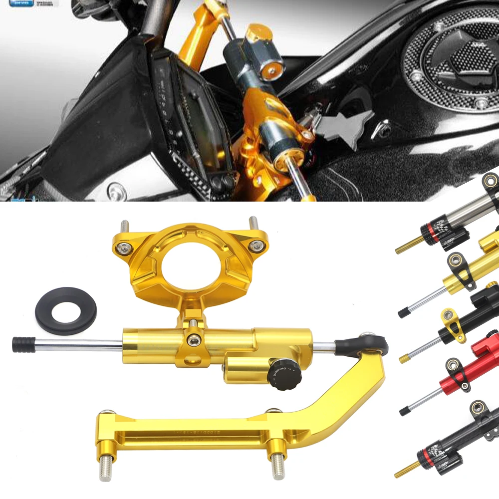 

For Kawasaki Z1000 Z 10002014-2017 2016 2015 CNC Adjustable Motorcycle Linear Reversed Steering Damper with bracket Support