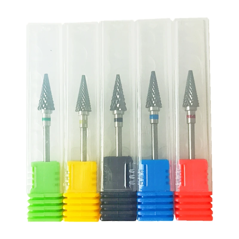 Tungsten Steel Milling Cutters For Manicure, Removing Gel Polish Nail Drill Bits Umbrella Shape Electric Equipment Tools