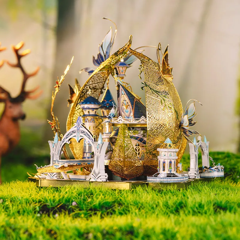 

Art Model MU 3D Metal Puzzle Elf 's Castle building model KITS Assemble Jigsaw Puzzle Gift Toys For Children