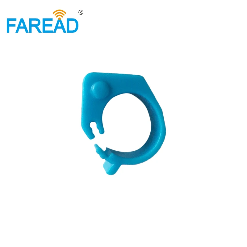10pcs ABS 860-960MHz ISO18000-6C 관리 계산을위한 내부 직경 9mm RFID UHF 전자 비둘기 링 태그
