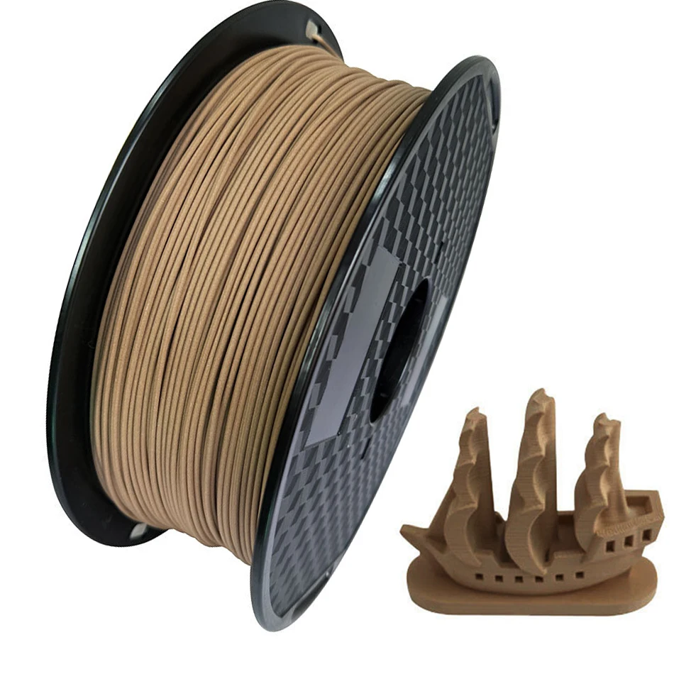 

1.75mm Wood PLA 1kg 3D Printer Filament Wood-like Plastic Printing Material Wooden Dark Red Wood 1000g Sublimation Product