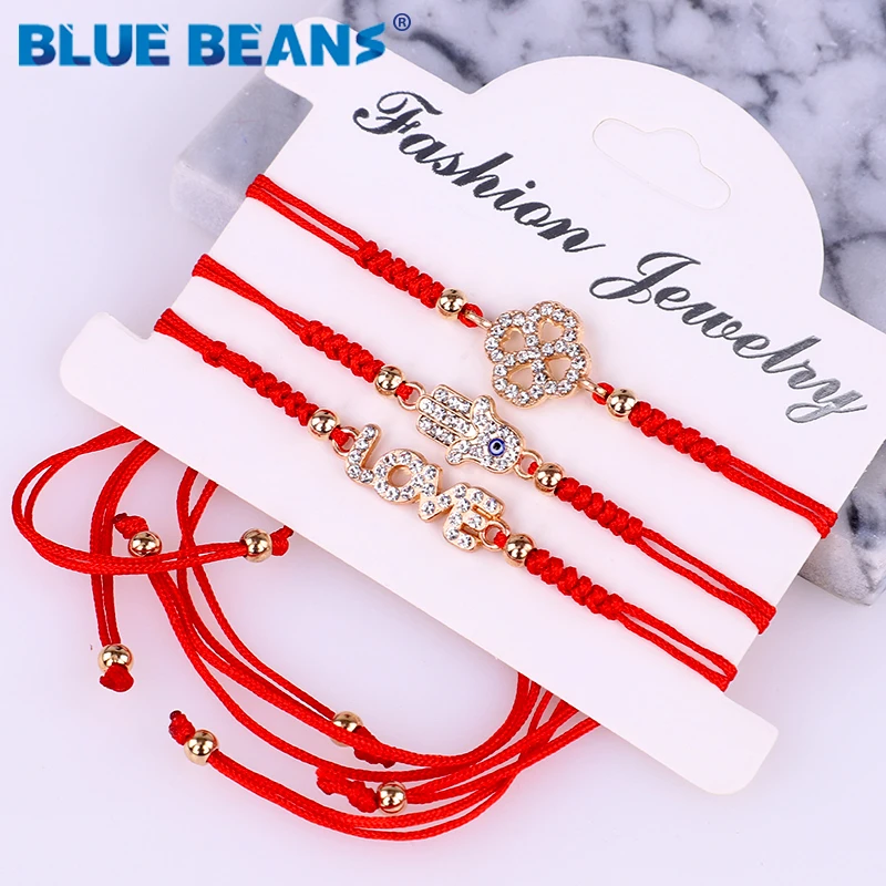 Bohemia Bracelets tree of Life Women With Braided Rope Beaded Evil Eye Charm Bracelets Crystal Adjustable heart fashion lucky