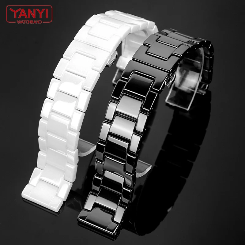 Ceramic Watch Band 14mm 16mm 18mm 20mm 22mm watchband for omega moonswatch Amazfit Samsung strap mens women wristwatches band