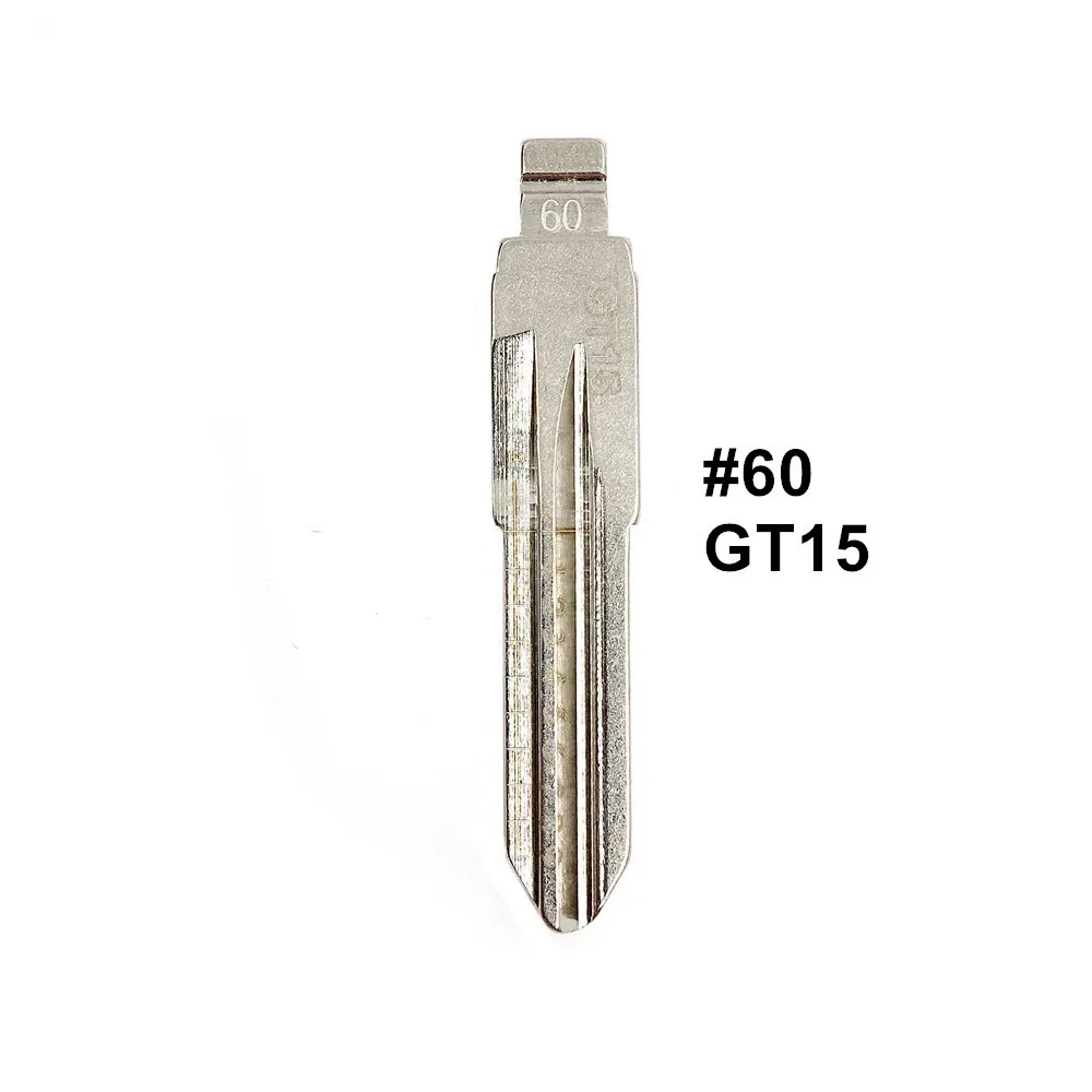 5PCS GT15 #60 Engraved Line Car Key Blade Scale Shearing Teeth Cutting Key Blank Clipper Key Blade For Fiat Palio Ferrari