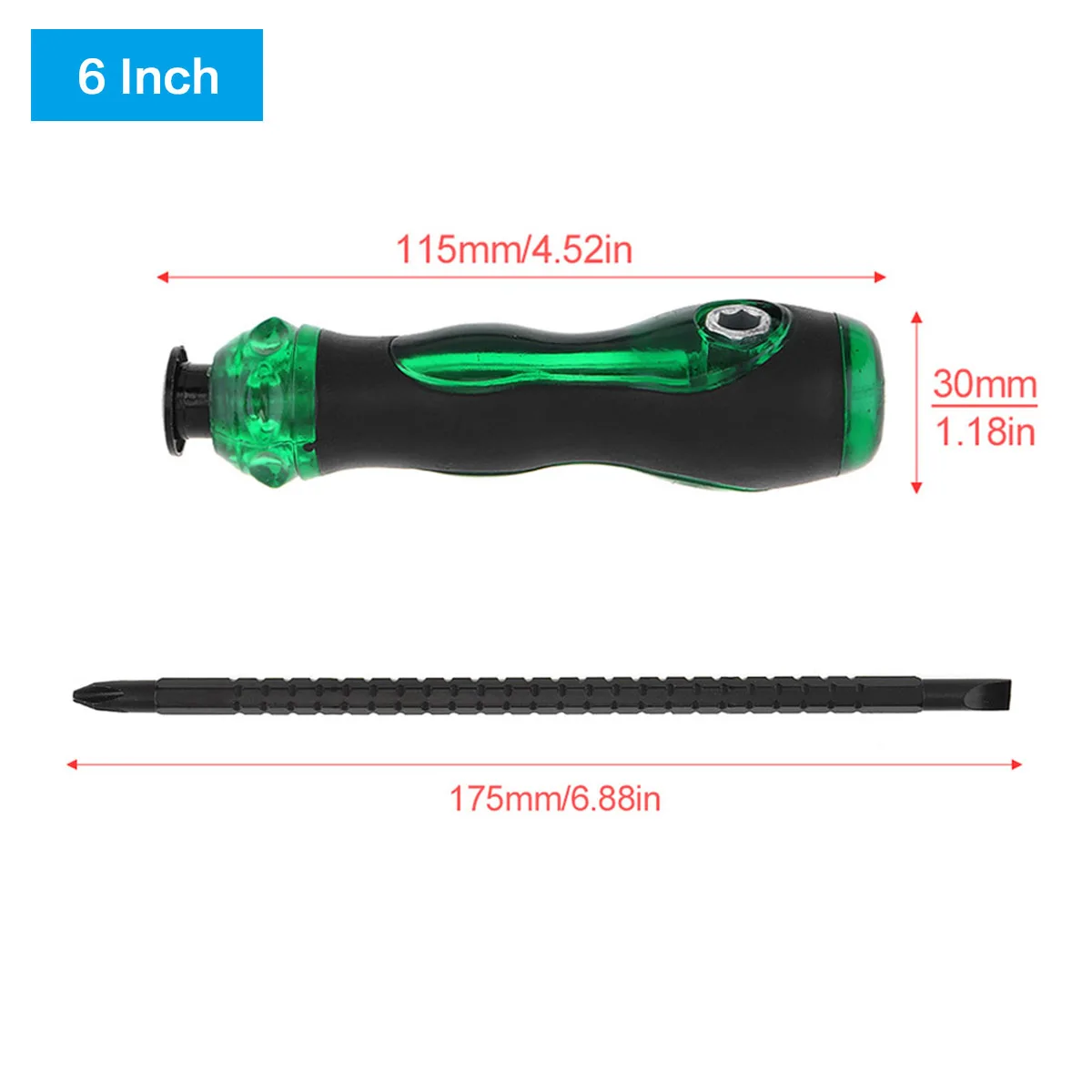 Telescopic Screwdriver 4 5 6 Inch Repair Tools Kit Dual End Slotted Cross Magnetic Screw Driver Hand Tools for Home