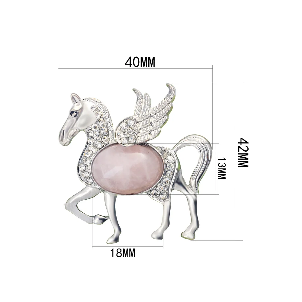 ASHMITA Women Unicorn Pendant  Diamante Crystal Horse Wings Necklace for Girl Fashion Stone Chunky Long Leather Choker