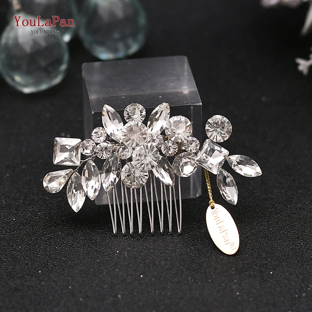 TOPQUEEN Wedding Tiara Bridal Combs Rhinestone Wedding Headwear