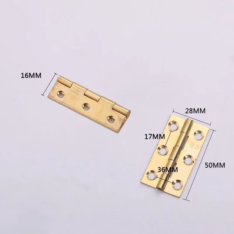 4 PCS Furniture Pure Brass Mini Hinge Mini Hinge Hardware Accessories