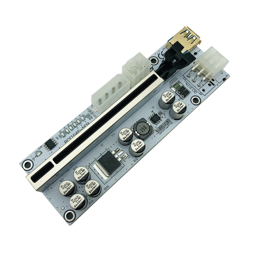 1-10PCS PCIE Riser สำหรับการ์ด GPU Mining VER010 USB 3.0 PCI-E X1 Riser การ์ด PCI express X16 Extender สำหรับ Bitcoin Miner