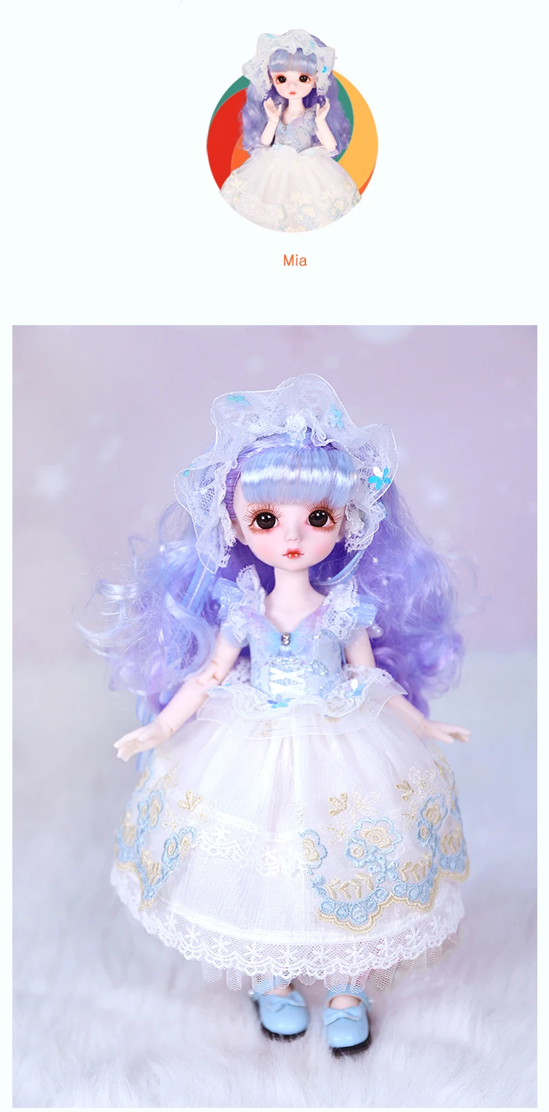 DBS DREAM FAIRY Puppe 1/6 BJD Name von Little Angel, mechanischer Gelenkkörper mit Make-up, inklusive Kopfhaut, Augen, Kleidung für Mädchen SD – Detail 33
