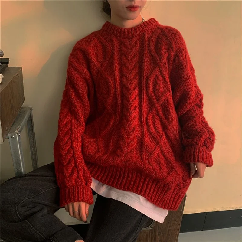 2021 New Autumn Winter Women Sweater Knitted Pullovers Casual Female Pull Female Sweater