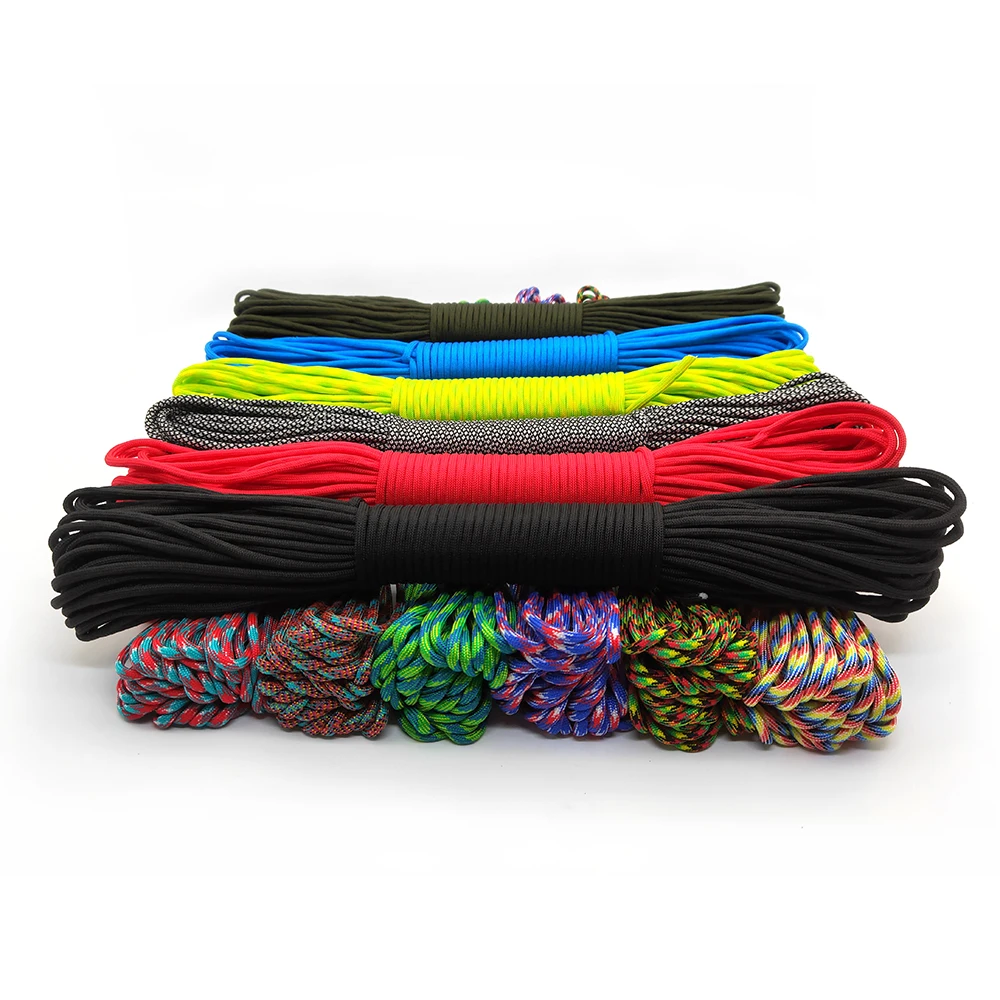 4 Size Dia.4mm 9 stand Cores Paracord for Survival Parachute Cord Lanyard Camping Climbing Camping Rope Hiking Clothesline