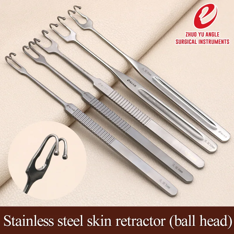 

Stainless steel skin retractor double eyelid pouch retractor double ball head eyelid retractor nose retractor eye apparatus