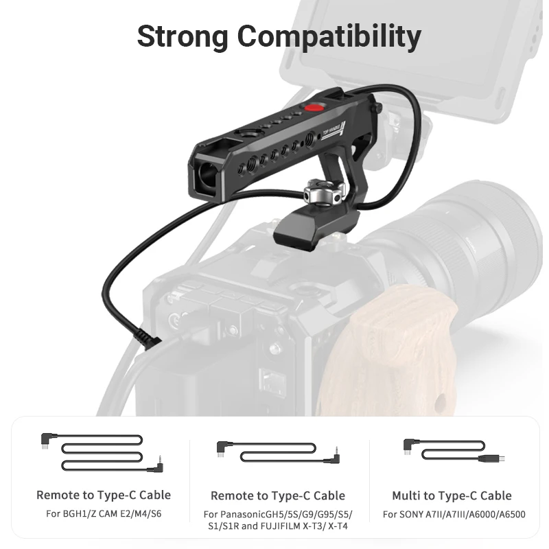 SmallRig NATO Rail Top Handle For SONY for Panasonic for FUJIFILM for Z CAM with Record Start/Stop Remote Trigger 3322