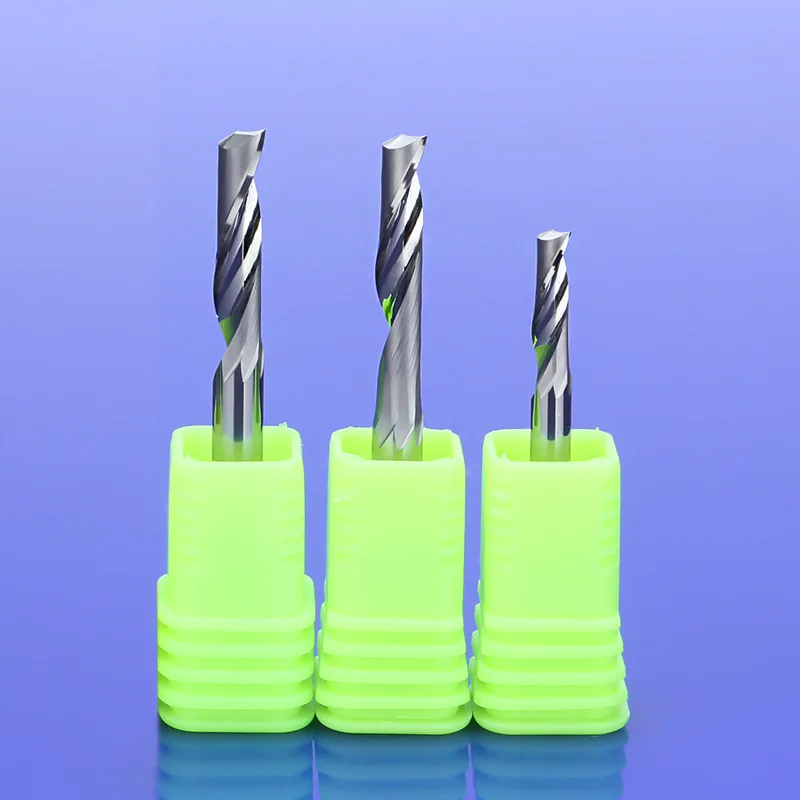 4MM single-edged aluminum tungsten steel milling cutter high-gloss extended aluminum alloy carbide CNC engraving machine tool