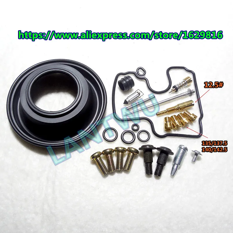 

(1 set $ 12.5)1990-08 year KPS ZX-6(ZZR600) Ninja ZX-6R motorcycle carburetor repair kit Configure vacuum diaphragm