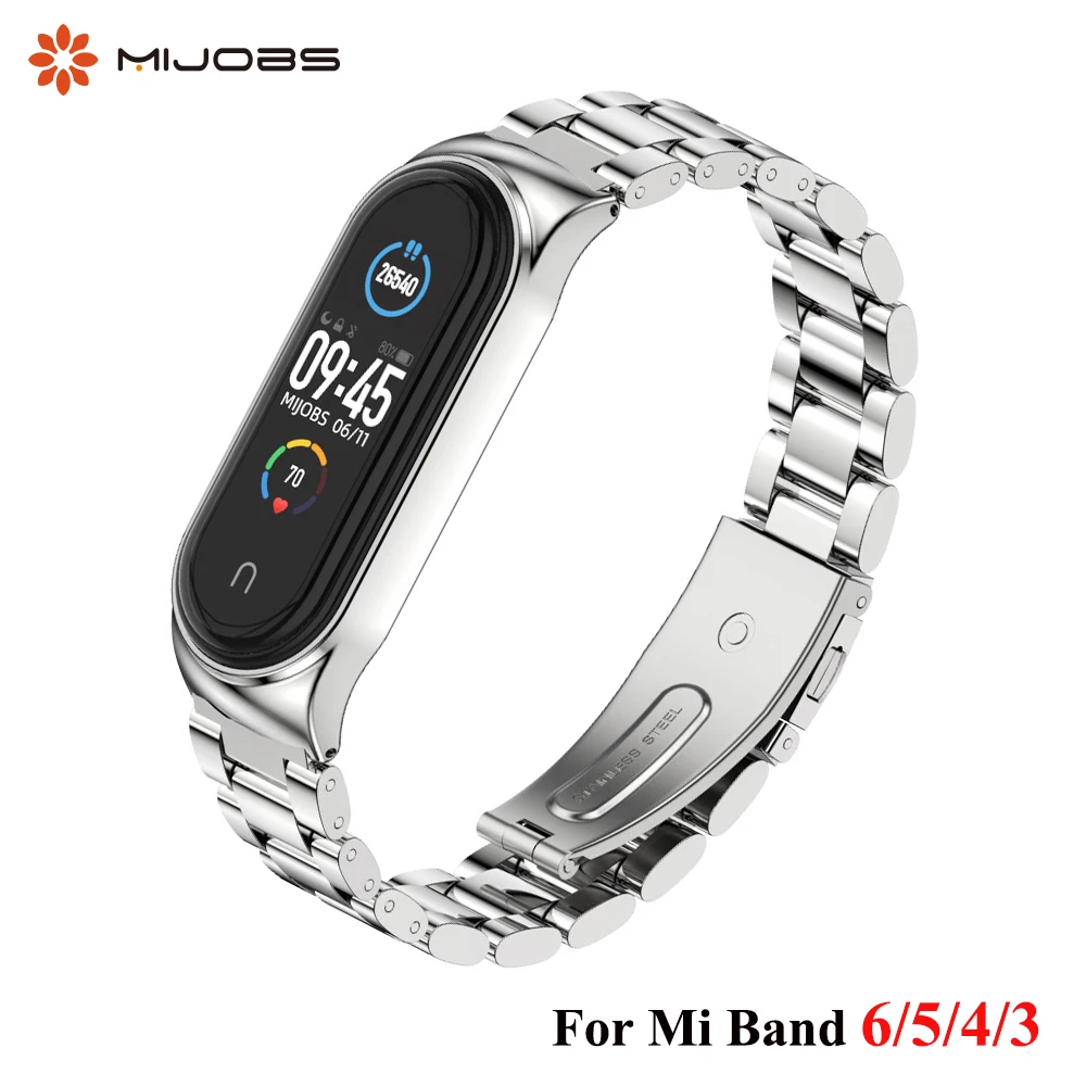 For Mi Band 6 Strap for Mi Band 5 Bracelet Metal Stainless Opaska For Xiaomi Mi Band 4 3 Miband 6 Correa Xiomi Bend Wristbands