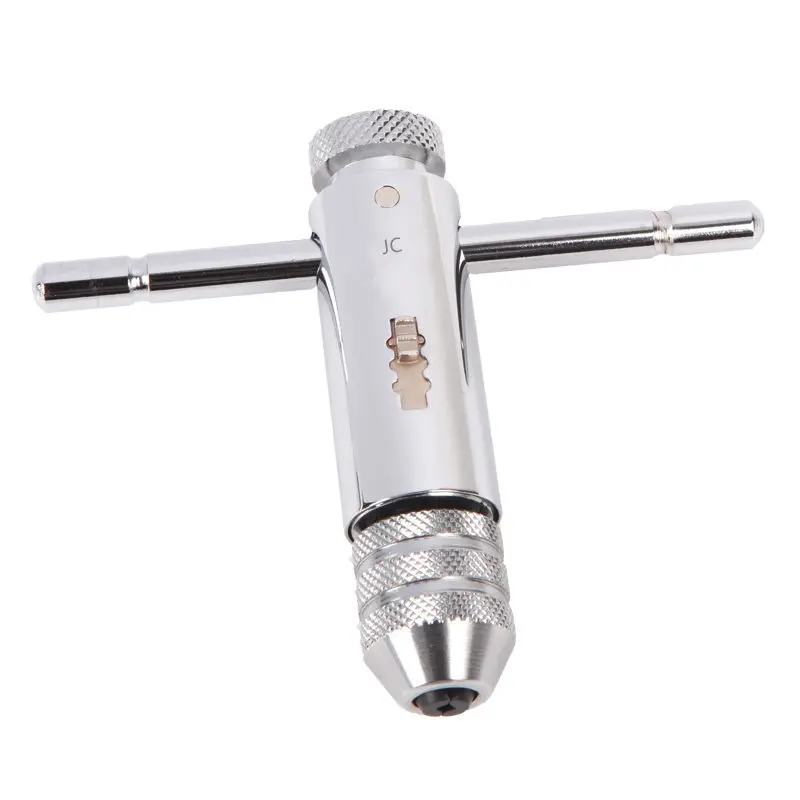 Adjustable M3-M8 T-Handle Ratchet Tap Wrench Machinist Tool Screw Thread Plug Tap Machinist Tool