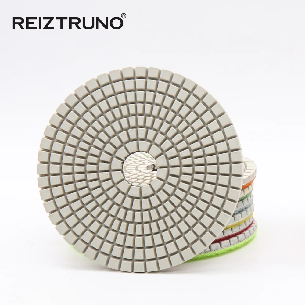 3Pcs REIZTRUNO 4นิ้ว100มม.แผ่นขัดเปียกสำหรับขัดหินอ่อนหินแกรนิต,ควอตซ์,หินธรรมชาติเครื่องมือขัด,ใช้เปียก