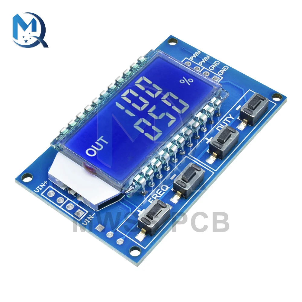 3.3V 30V PWM Pulse Frequency Duty Cycle Adjust Signal Generator Rectangular Square Wave Digital LCD Display Module 1Hz-150Khz