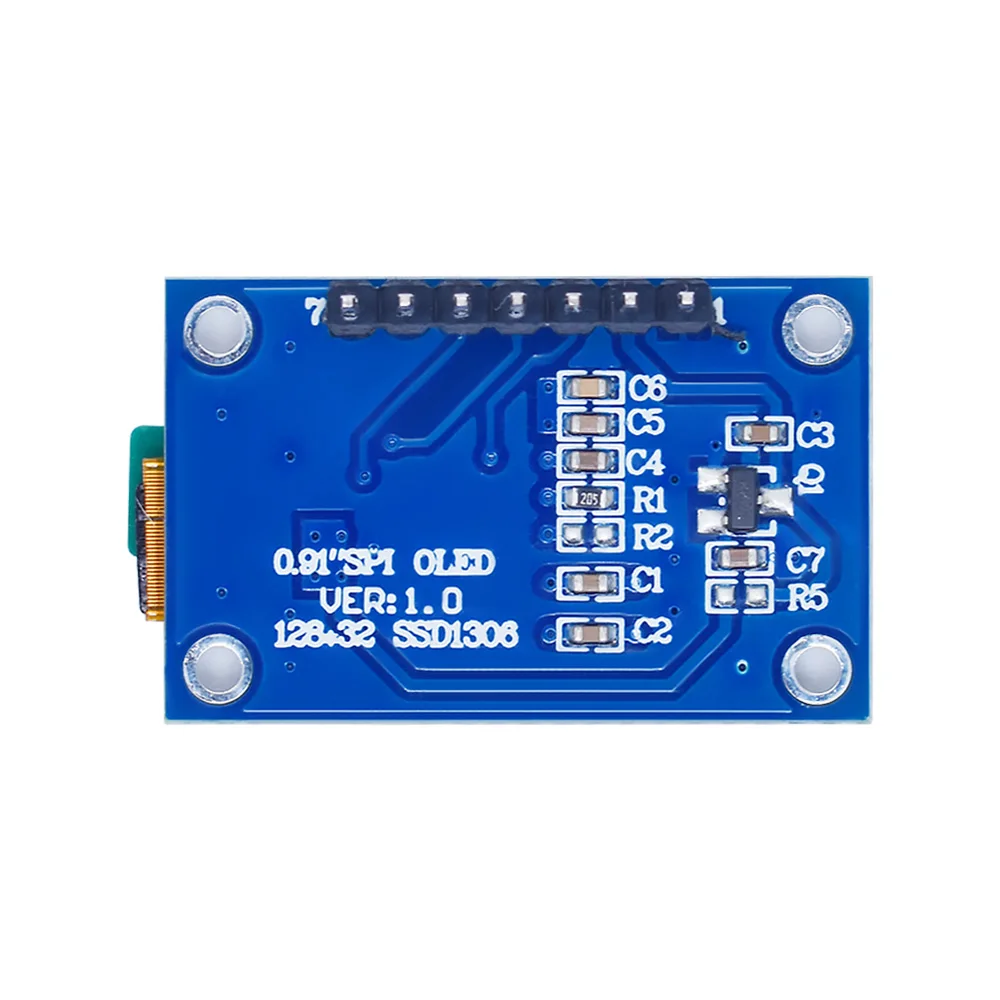 WAVGAT SSD1306 7PIN 0.91inch 128x32 SPI OLED Module 0.91" OLED Display Module White Blue OLED Screen Board For Arduino