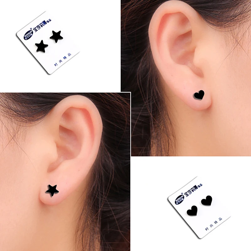 PunK Strong Magnet Magnetic Ear Stud Non Piercing Earring Fake Earring Gift 1 Pair